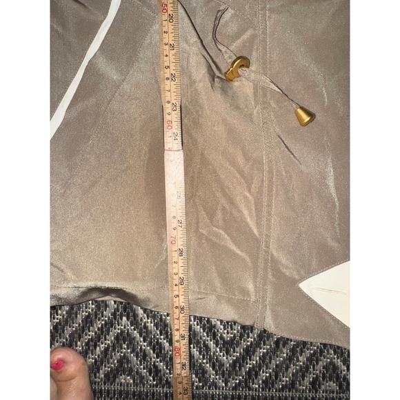 New! Worthington Petite‎ XS Wheat Tan Parka Trench Jacket Belted Drawstring - Picture 11 of 12